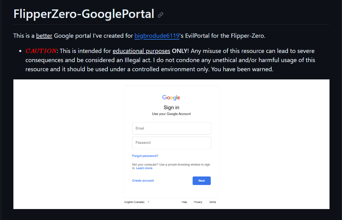 giammaiot2's tweet image. FlipperZero-GooglePortal by Shlucus

github.com/Shlucus/Flippe…

This is a better google portal for @bigbrodude6119's EvilPortal for the Flipper-Zero. (FlipperZero-GooglePortal)

#FlipperZero 
#BadUSB #BadKB #Wireless #WiFi
#GooglePortal 
#EvilPortal #WifiDevBoard