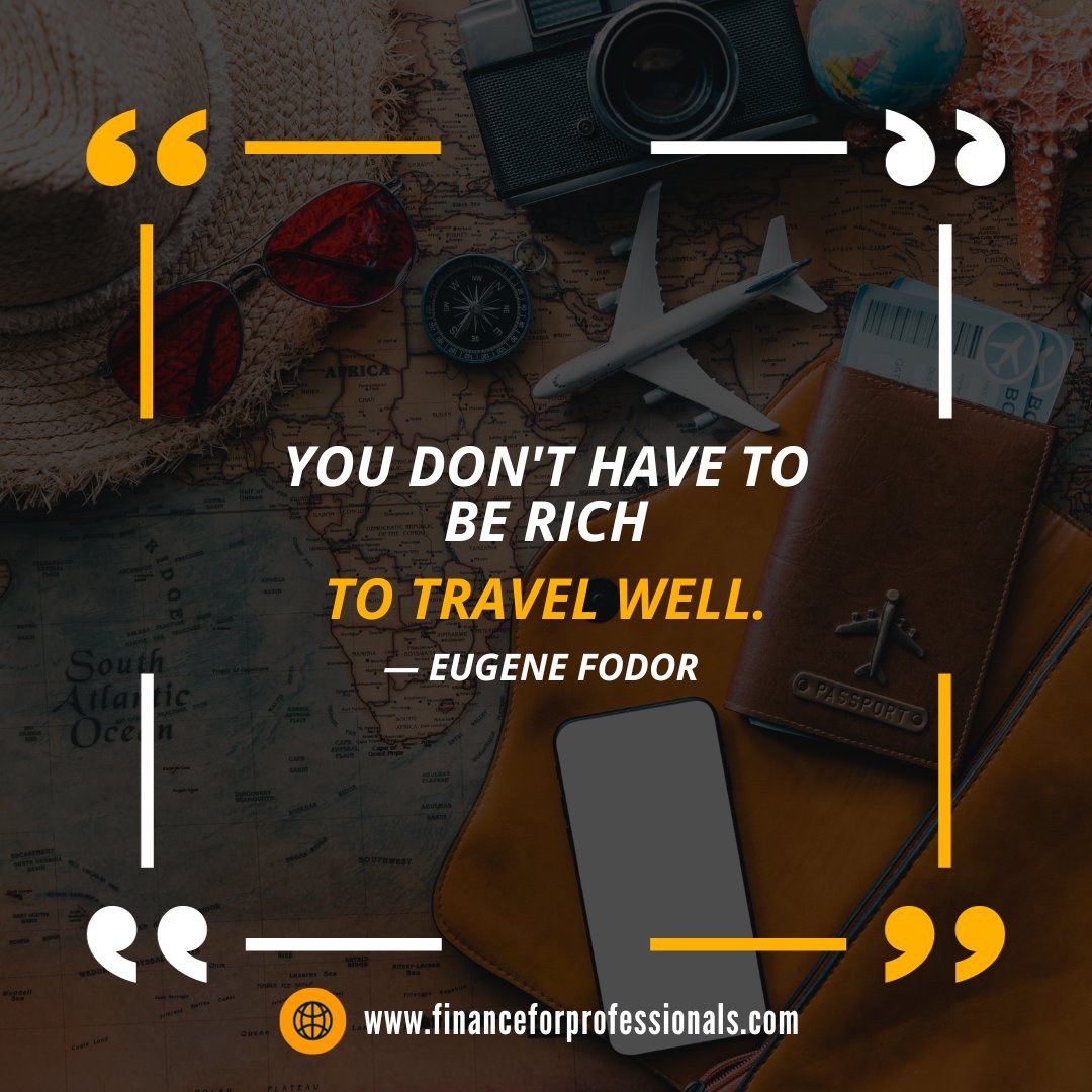 FinanceforProSA's tweet photo. 🌍 Your wanderlust isn't determined by your wallet, but by your financial strategy. Ready to travel smart and see the world? Get a Quote now and let's turn your dreams into well-planned adventures! 🗺️💼 #FinanceForProfessionals #SmartTravel https://t.co/N7fAg0rboK