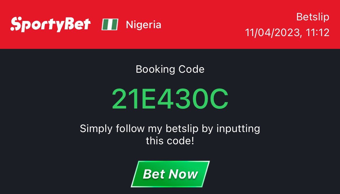 kinggraytips's tweet photo. 57 sweet odds on sportybet 

Retweet and tag 3 of your friends
Giveaway for first 100 retweets when it booms

Code: 21E430C https://t.co/xYOUNZ3Y31