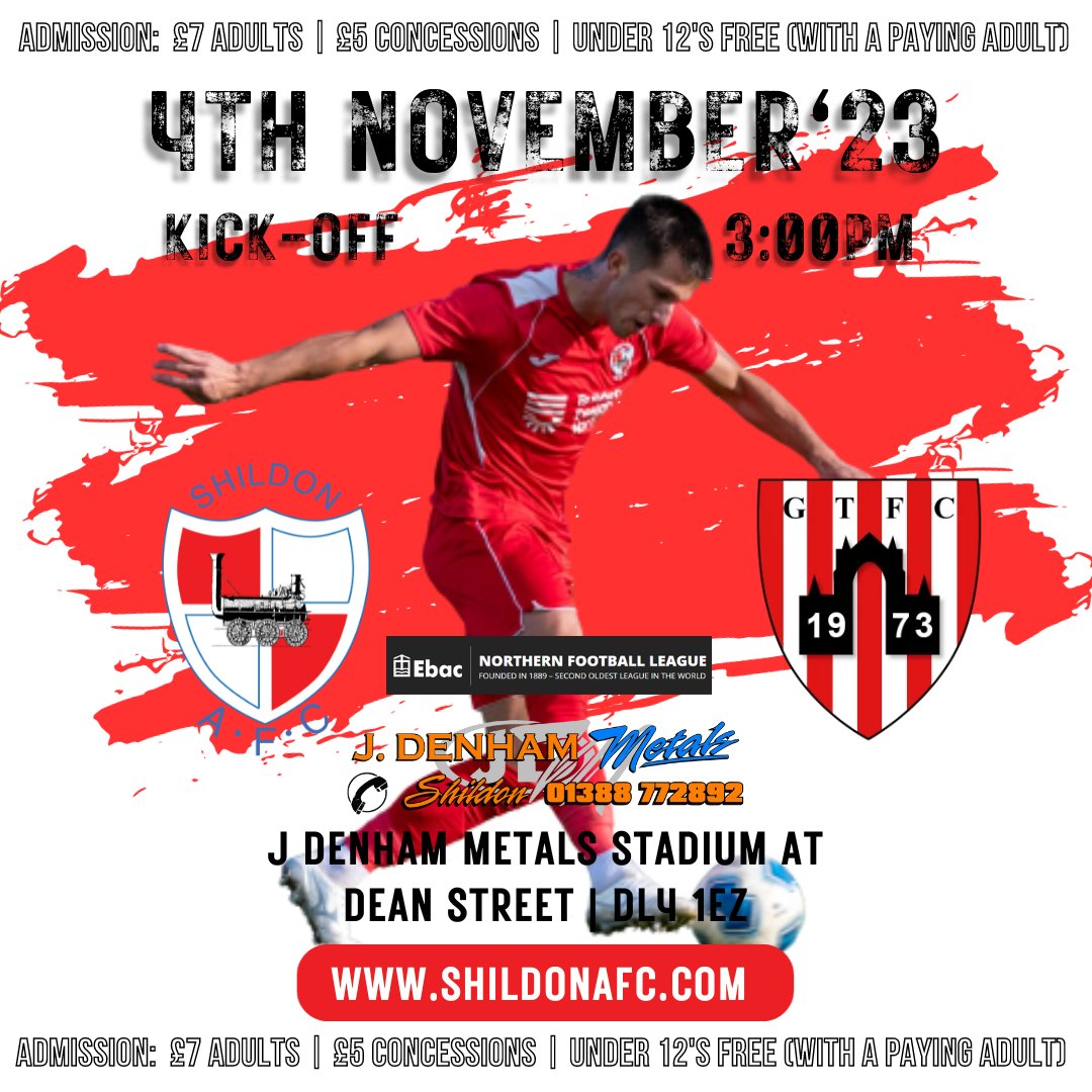 Official_SAFC's tweet photo. Following a pitch inspection today's @theofficialnl Divsion 1 game against @guistownfc is ON!  We look forward to seeing you at the @JDenhamMetals Stadium at Dean Street this afternoon.  Kick-off is 3pm.
🔴⚪️🚂⚽️ https://t.co/Bg76hGVH1H