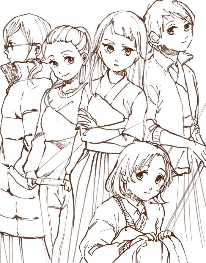 袴だけが弓道女子じゃないよなーっていう絵