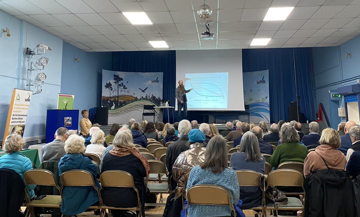 greensuffolk's tweet photo. Hosting East Suffolk’s Community Networking Day and privileged to have John Taylor from @GSENetZeroHub sharing valuable insights on reducing our carbon footprint. Let's lead the way to a sustainable future!  #EastSuffolk #Sustainability #CommunityEvent https://t.co/K6Bqa5khtF