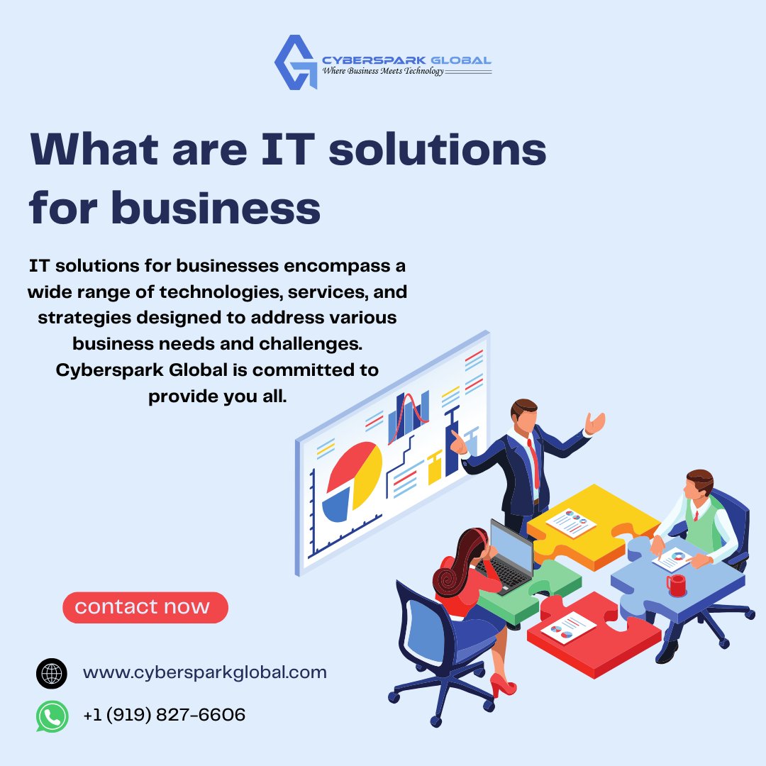 IT solutions are the backbone of modern business! From cloud computing and cybersecurity to data analytics and automation, technology is the key to efficiency and growth. Know the latest trends and find the perfect solutions for your company's needs. #TechForBusiness #ITsolutions