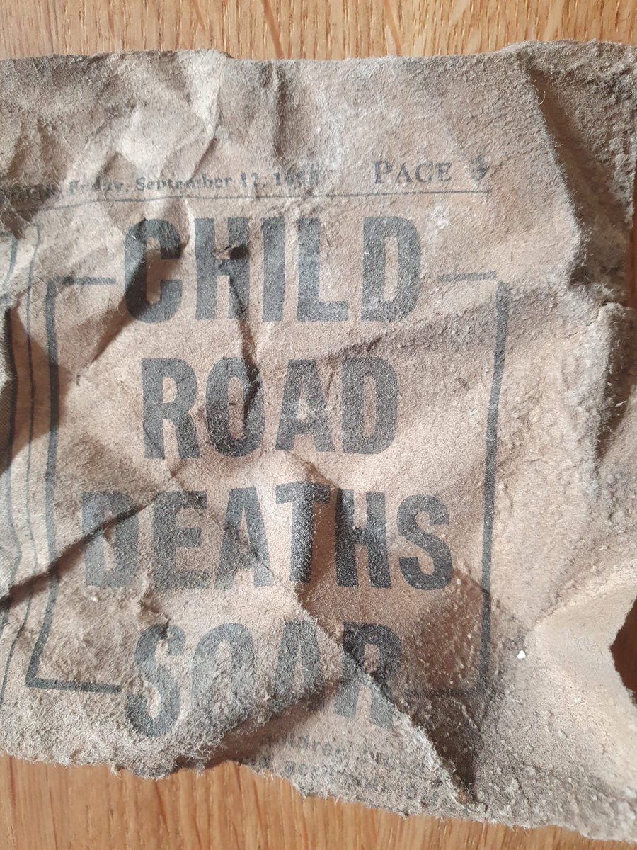 My sister just found this under the floorboards. We think it says 1958. Children are still being killed by cars in 2023 but it’s no longer headline news. #StopDeKindermoord #SafeStreetsNow
