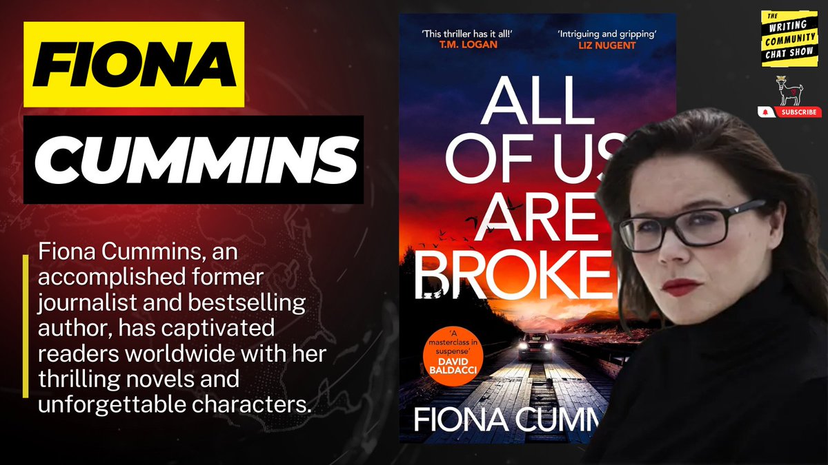๐The Writing Community Chat Show / The WCCS ๐ (@writing_show) on Twitter photo Our interview with the brilliant author <a href="/FionaAnnCummins/">Fiona Cummins</a> is now available on our YouTube channel & podcast! ๐
We talked about the time she interviewed Micheal Jackson, how she transitioned from journalism into fiction writing, her career and more. Tune in & get your Our interview with the brilliant author <a href="/FionaAnnCummins/">Fiona Cummins</a> is now available on our YouTube channel & podcast! ๐
We talked about the time she interviewed Micheal Jackson, how she transitioned from journalism into fiction writing, her career and more. Tune in & get your