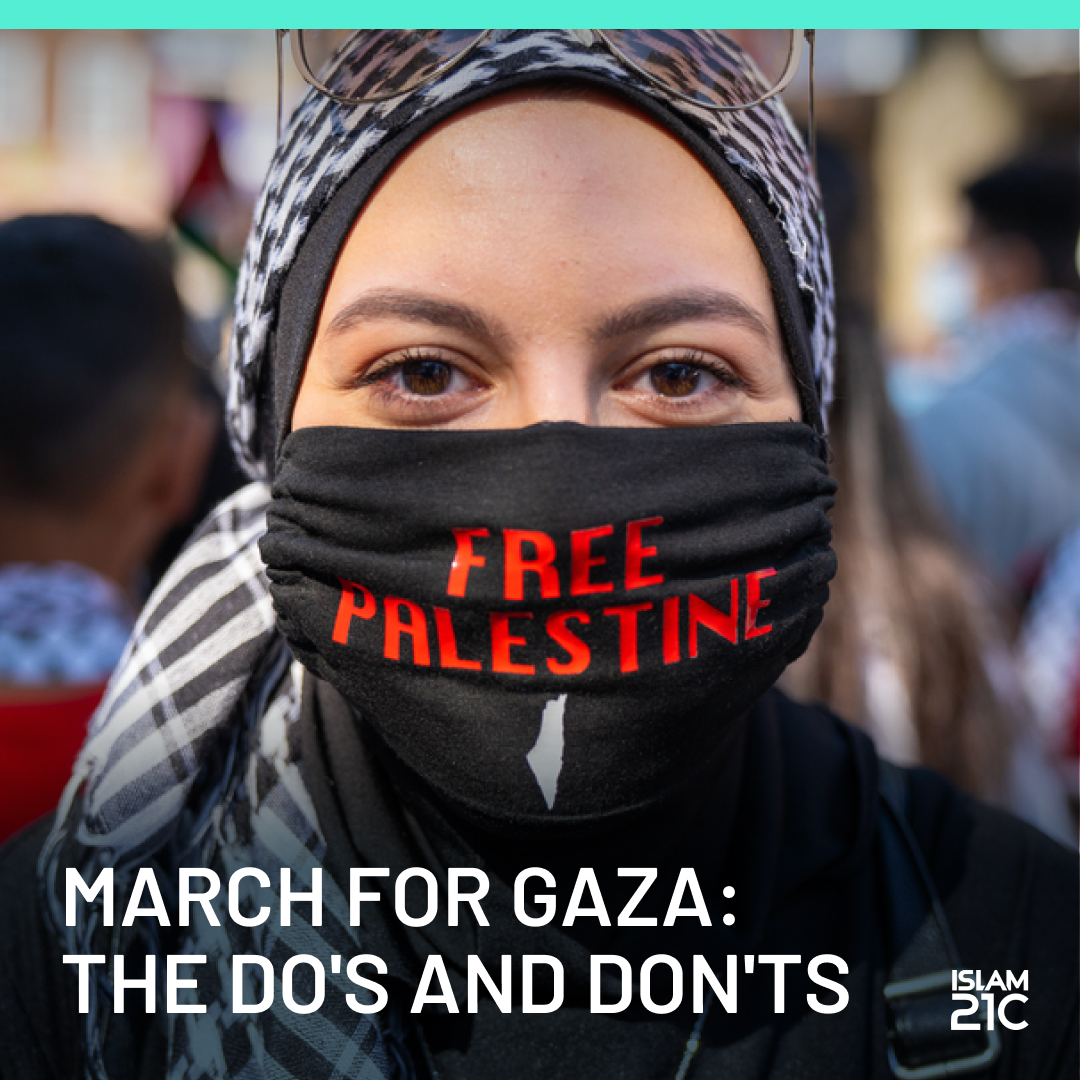 Islam21c's tweet photo. As global calls for peace and justice for Gaza rise, it's crucial to protest responsibly and effectively.
Your actions and intentions make your advocacy for Gaza meaningful and aligned with principles of peace, knowledge, and justice. See thread 🧵
#ProtestForGaza #PeaceForGaza https://t.co/ExlZTKb6TD