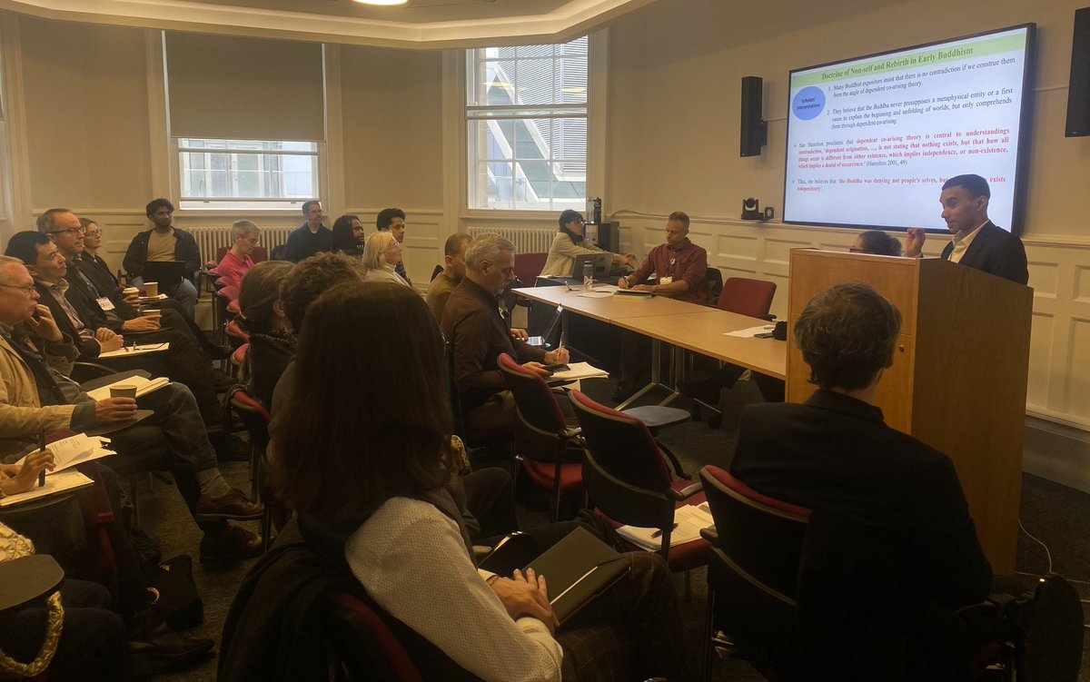 Day 2: welcoming our first speaker!

Dr Amrita Nanda, discussing:
‘Doctrine of Non-self and Rebirth in Early Buddhism’