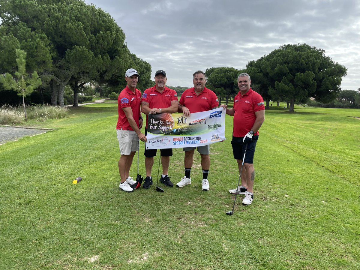 golfguidehq's tweet photo. @StevePrescott1 @SPFCHARITY @TheChristie @RugbyFund @RLCares @Creator_Designs @Vinyline_ @oxensportsuk All smiles as we head off to play @Dompedrogolf #Pinhal https://t.co/6LliGmikPa