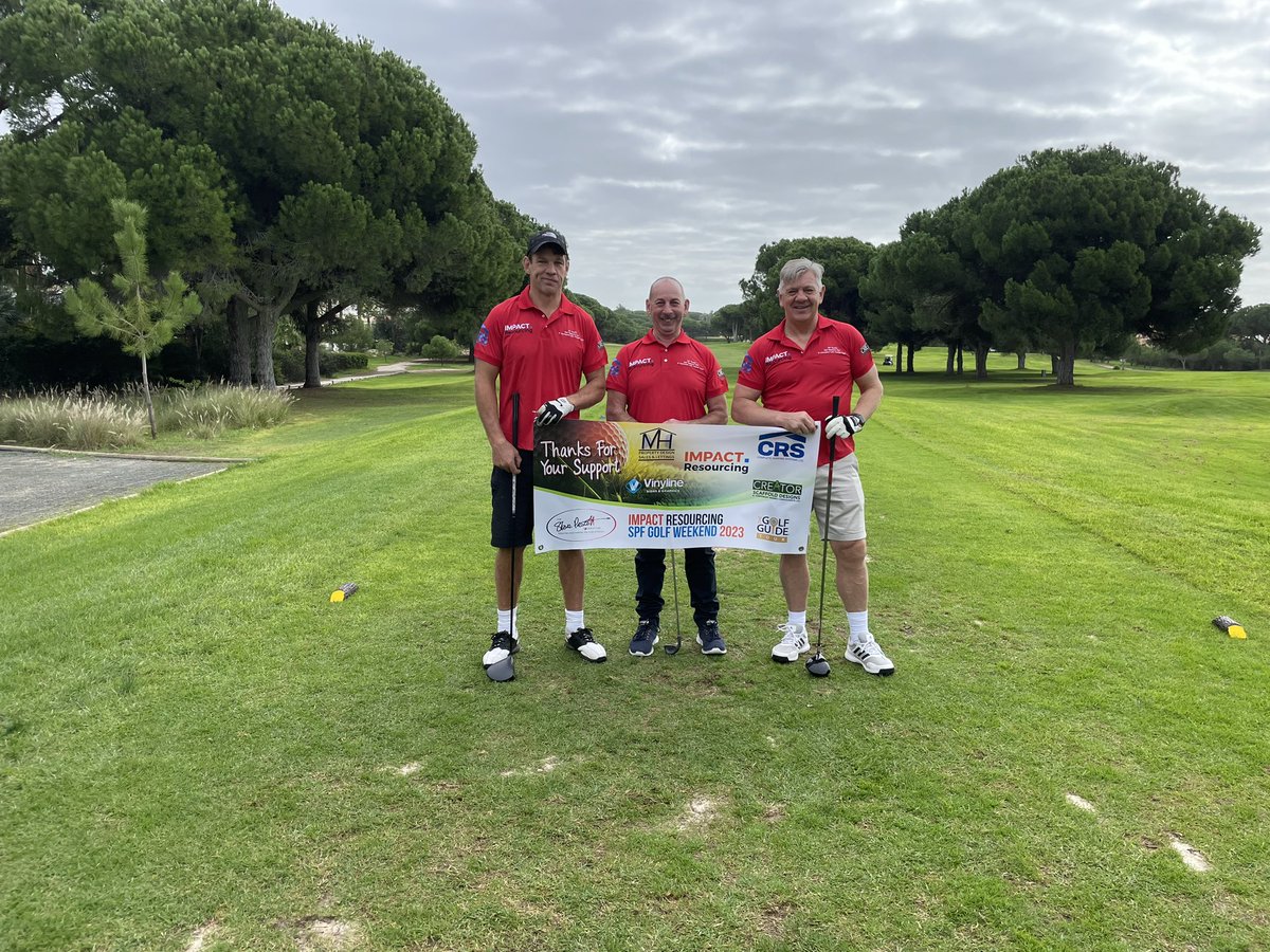 golfguidehq's tweet photo. @StevePrescott1 @SPFCHARITY @TheChristie @RugbyFund @RLCares @Creator_Designs @Vinyline_ @oxensportsuk All smiles as we head off to play @Dompedrogolf #Pinhal https://t.co/6LliGmikPa