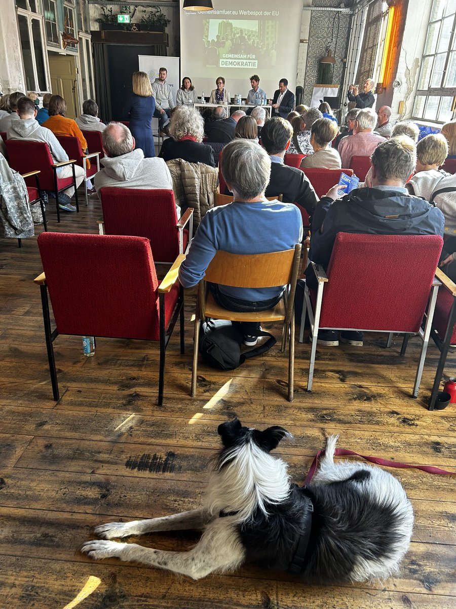 MadeleinaKay's tweet image. 1/ I’m at the @PulseofEurope conference in #Berlin today 🇪🇺🇩🇪 In possibly the most Berlinsche venue I have ever been in! 😅 And there is a really well behaved woof here 😍🐶 #PulseofEurope #TheFutureisEurope