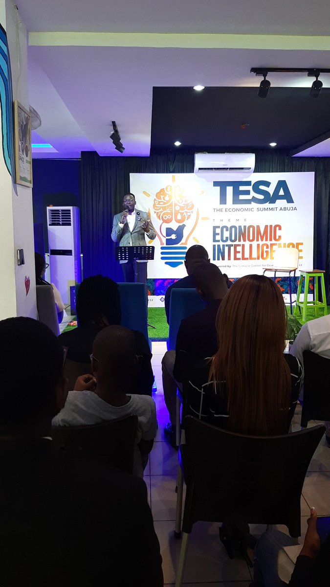 Uchennaafor's tweet photo. Live at #TESA (The Economic Summit Abuja) Tagged #Economicintelligence at the #Synchub with @thereal_psho @HRHSAMBO https://t.co/q2ISUt68PE