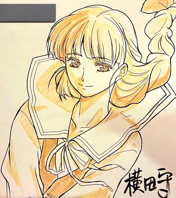 イベント会場で描いた自キャラ女子