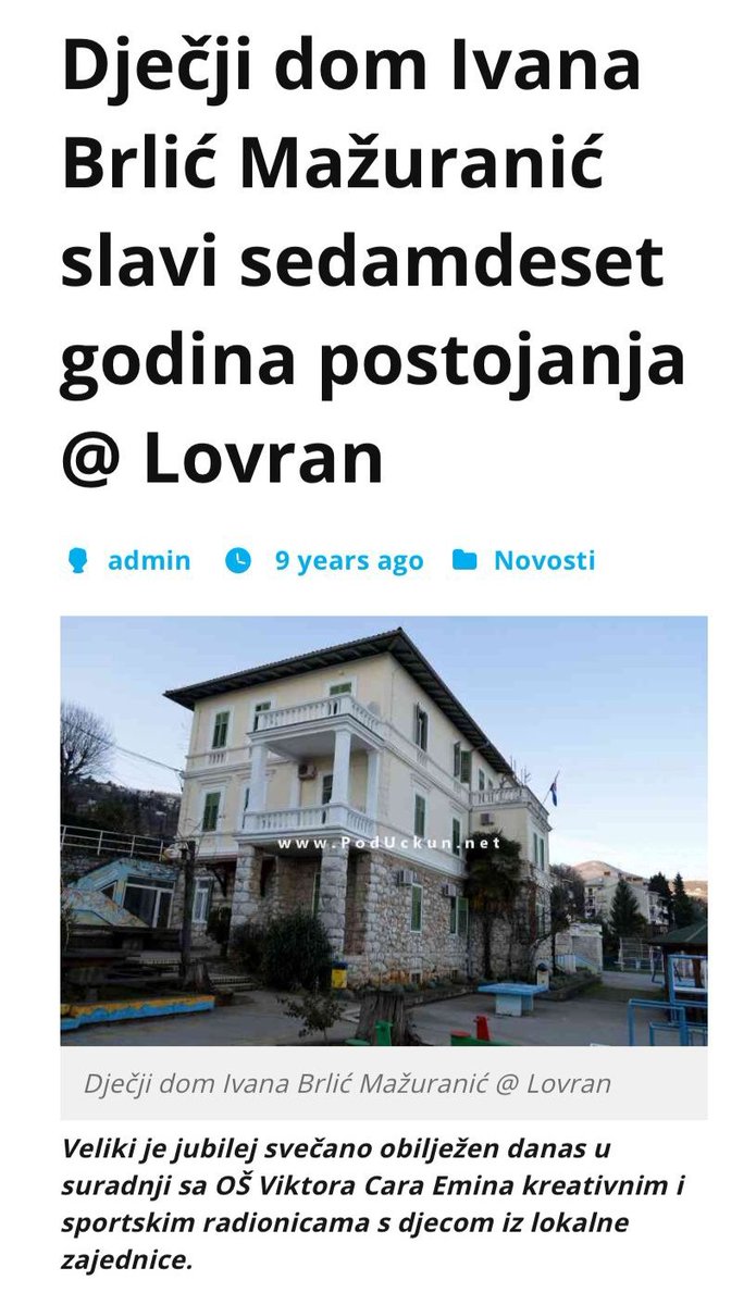 LesClefsdOr_ITA's tweet photo. La casa per bambini "Ivana Brlić Mažuranić" Lovran è un'istituzione pubblica del Ministero della demografia, della famiglia, della gioventù e delle politiche sociali che fornisce servizi di assistenza per bambini e giovani al di fuori della propria famiglia, nonché servizi. https://t.co/tq8GGYM180
