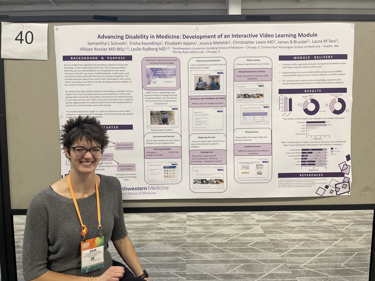 The DocsWithDisabilities Initiative (@docswith) on Twitter photo Congrats to our friends at <a href="/AbilityLab/">Shirley Ryan AbilityLab</a> and <a href="/NorthwesternMed/">Northwestern Medicine</a> <a href="/SchrothSam/">Sam Schroth</a>, <a href="/KaundinyaTrisha/">Trisha Kaundinya, MD, MPH</a> and <a href="/abkessler/">Allison Kessler, MD</a> for presenting their work on a MS1 Learning Module about #DisabilityInMedicine. Great poster, Great project, by GREAT people! π
#DisabilityInMedicine #MedEd #AAMC23 Congrats to our friends at <a href="/AbilityLab/">Shirley Ryan AbilityLab</a> and <a href="/NorthwesternMed/">Northwestern Medicine</a> <a href="/SchrothSam/">Sam Schroth</a>, <a href="/KaundinyaTrisha/">Trisha Kaundinya, MD, MPH</a> and <a href="/abkessler/">Allison Kessler, MD</a> for presenting their work on a MS1 Learning Module about #DisabilityInMedicine. Great poster, Great project, by GREAT people! π
#DisabilityInMedicine #MedEd #AAMC23