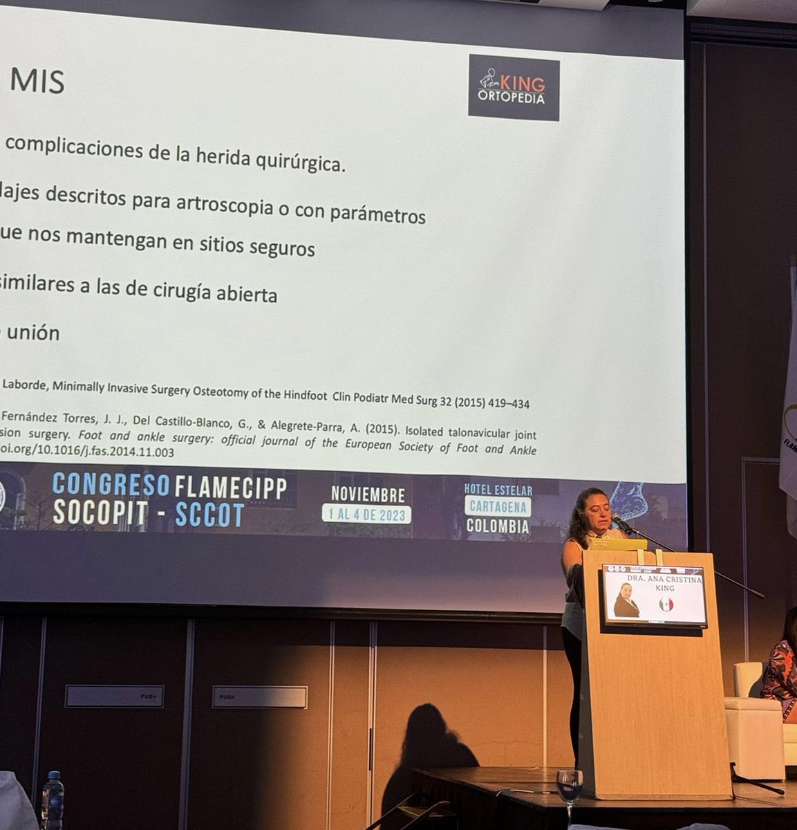 kingortopedia1's tweet photo. Felicidades a la Dra. King Martinez por haber sido invitada a participar en el Congreso de la Federación Latinoamericana de Cirugía del Pie (FLAMECIPP) en Cartagena, Colombia https://t.co/sAfkLwxpiz
