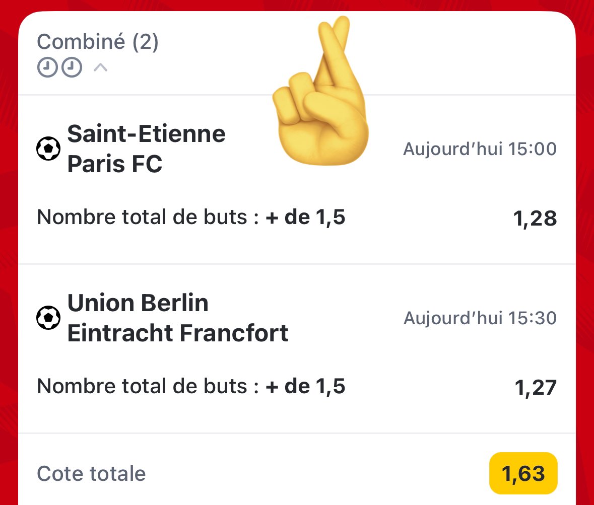🚨#Pronostic du jour ! 
Prono 1 coté à 1,63 sur #betclic 
📊 Confiance : 4/5 🍀

On chasse le chat 🐈‍⬛🤞🏾