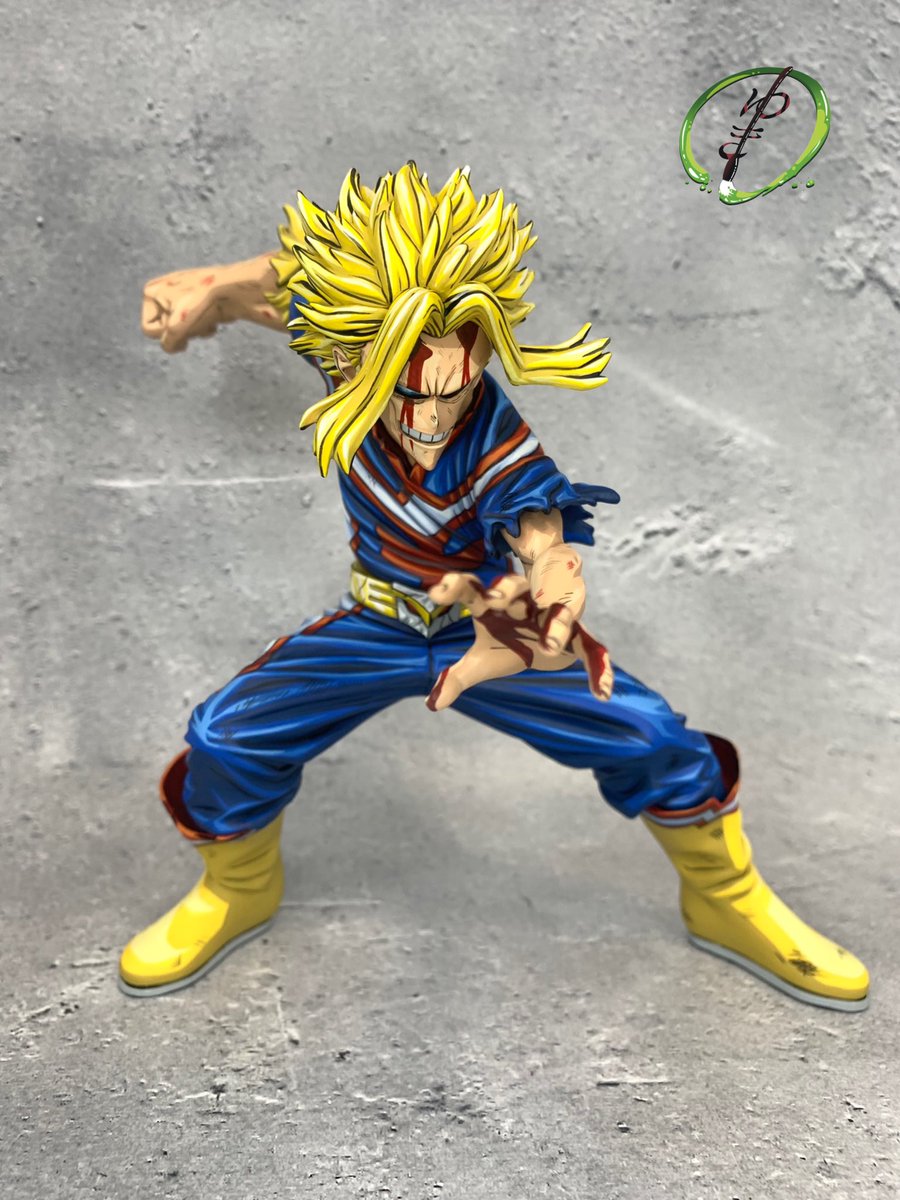 オールマイトのフィギュアを塗装で二次元化しました🖌️ #ヒロアカ
