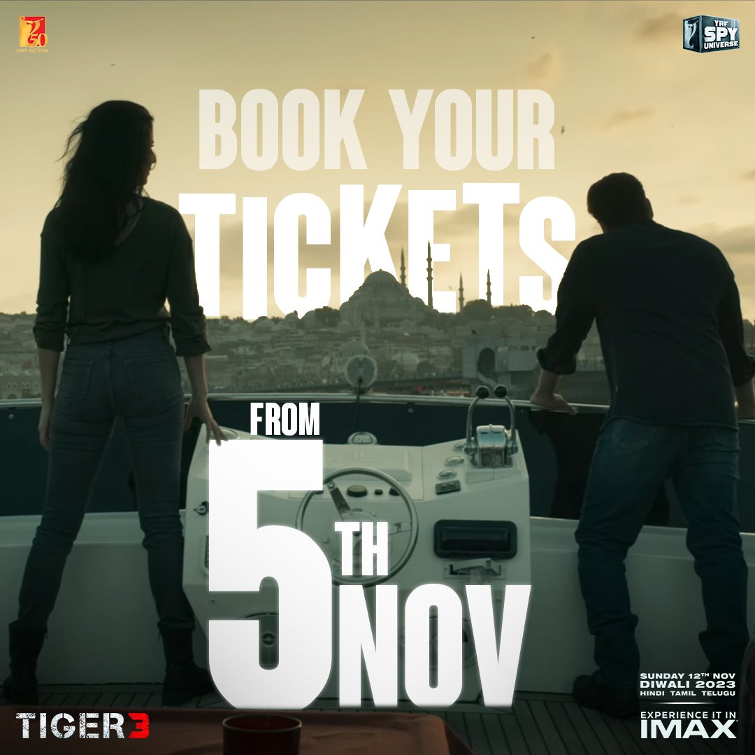 salmanic_4ever's tweet photo. Limited Advance Booking Have Just Begun In Some Important Centers , Grab Your Tickets Already In Fast Filling Mode #Tiger3 π₯
Full Fledged ADV FROM TOMORROW !
#8DaysToTiger3 #SalmanKhan https://t.co/W8F8WmgcDY