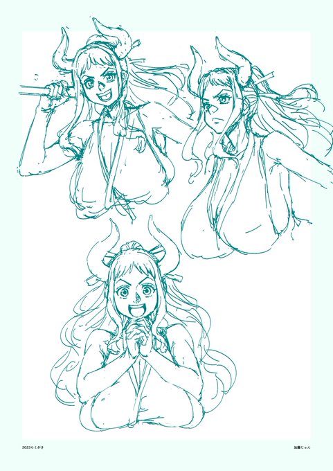 ワンピースのヤマト、好きなので試し描きしてみた( '∀`)ちなアニメ版。
このキャラ、中々似なくて大変だけど描いてて楽しい♪(*'ω`*) 