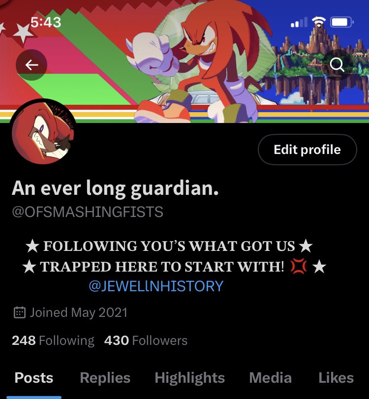 🎨 art credit for this icon belongs to dswishmo on tumblr

🎨 Art credit for the cool echidna on  my header belongs to @/Loopyyylupe

🎨 And last but not least the credit for this clean layout goes to <a href="/OfBlueQuickness/">❯❯ ★ 𝓦𝑨𝒀 𝑷𝑨𝑺𝑻 𝑪𝑶𝑶𝑳.ᐟ</a> ✨