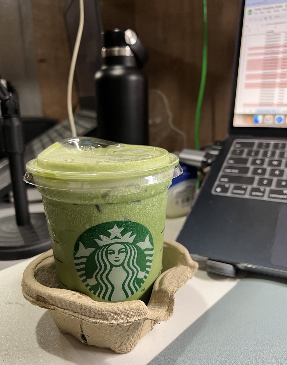 — can’t work without drinking matcha first