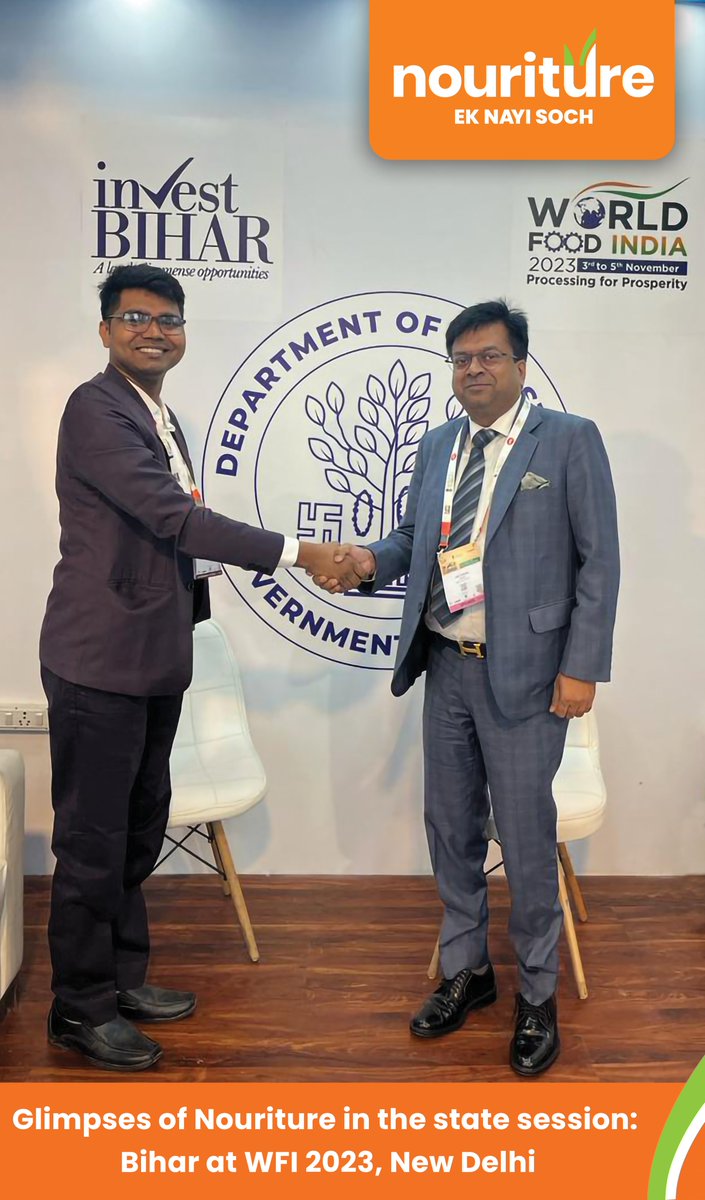 anmol_feeds's tweet photo. Glimpses of Mr. Amit Kumar Saraogi, the MD, Nouriture by Anmol Feeds Pvt. Ltd., proudly representing Bihar at the illustrious #WorldFoodIndia2023 event. His presence graced the gathering of distinguished personalities from diverse backgrounds.

(1/2) https://t.co/1nSQlTiM3c