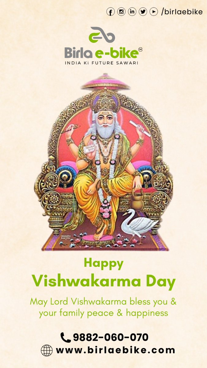 Embracing the spirit of craftsmanship and innovation on this auspicious Vishwakarma Day
#VishwakarmaDay #Craftsmanship #Innovation #DivineBlessings #SpiritOfCreation #SkilledHands #Artistry #CelebratingCraft #CraftingDreams #ArchitectOfLife #InnovativeSoul #BlessedDay