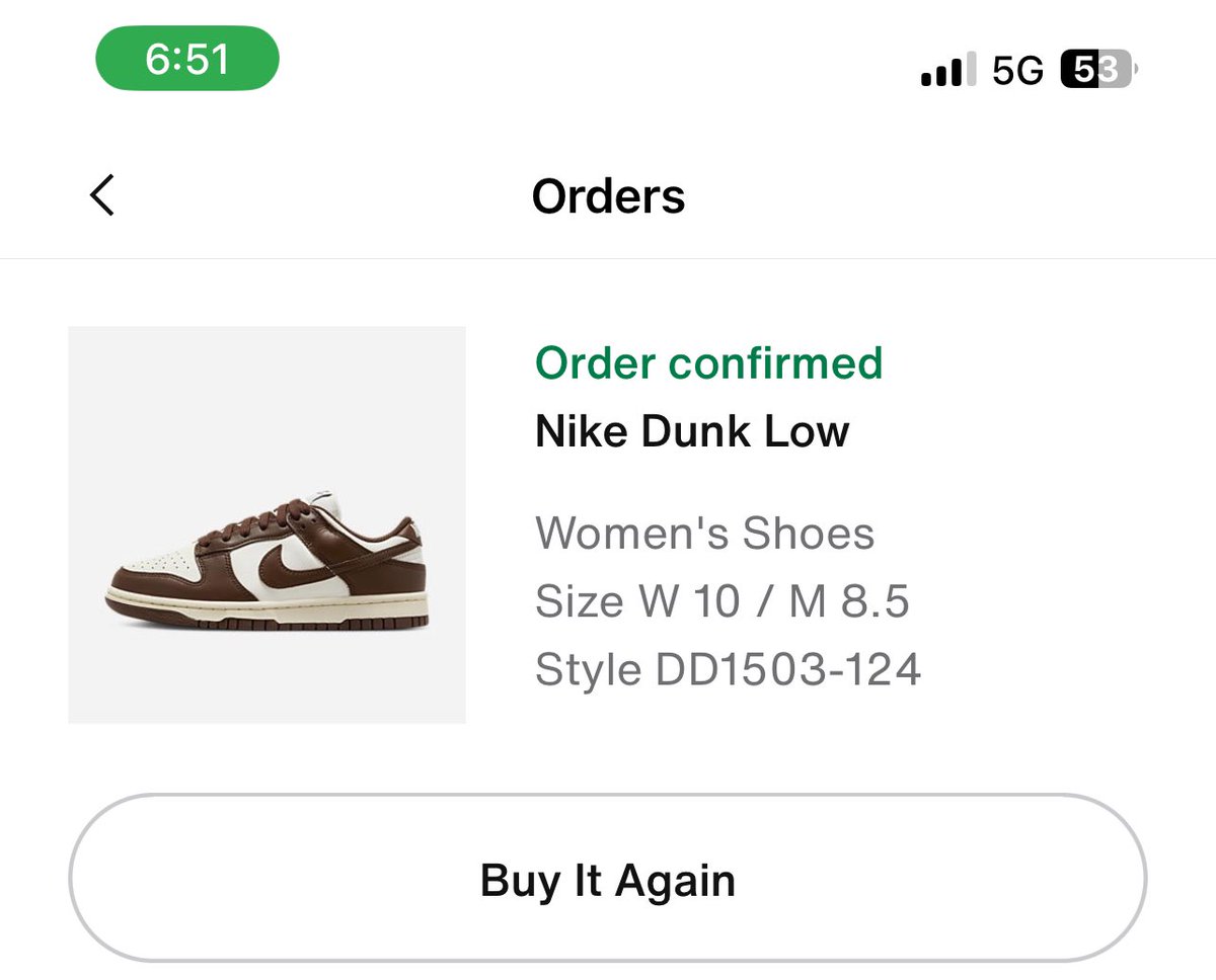 spiffyymsft's tweet photo. They Had Few Left In My Size This Morning. I Copped Before When They 1st Dropped But They Ain’t Fit. I Got A 9W The First Cop Since 10W Was OOS, Thinkin They’d Fit Lmao. #NikeDunk #CocaoWowDunk https://t.co/xavuN1c9nx