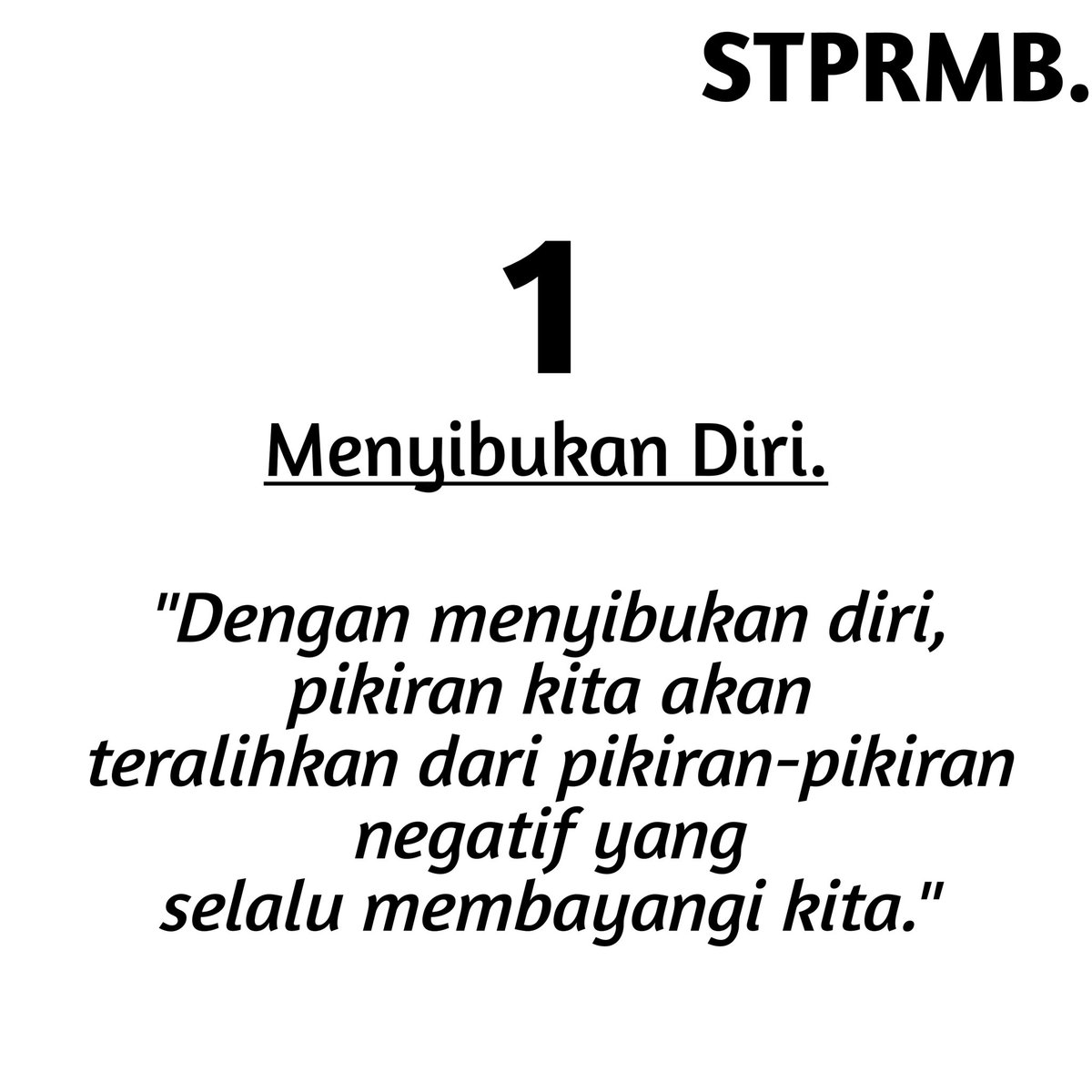 SetapakRimba's tweet photo. 3 Kebiasaan ini dapat membantu mu agar lebih tenang dan tidak mudah Ovt:
1️⃣ Menyibukkan Diri.
2️⃣ Berinteraksi dengan orang lain.
3️⃣ Journaling.
Jika bermanfaat, jangan lupa retweet, share dan like 🫰🏻.
#overthinking #motivasi #hidup #quoteoftheday #Indonesia https://t.co/FnWTONGIVL
