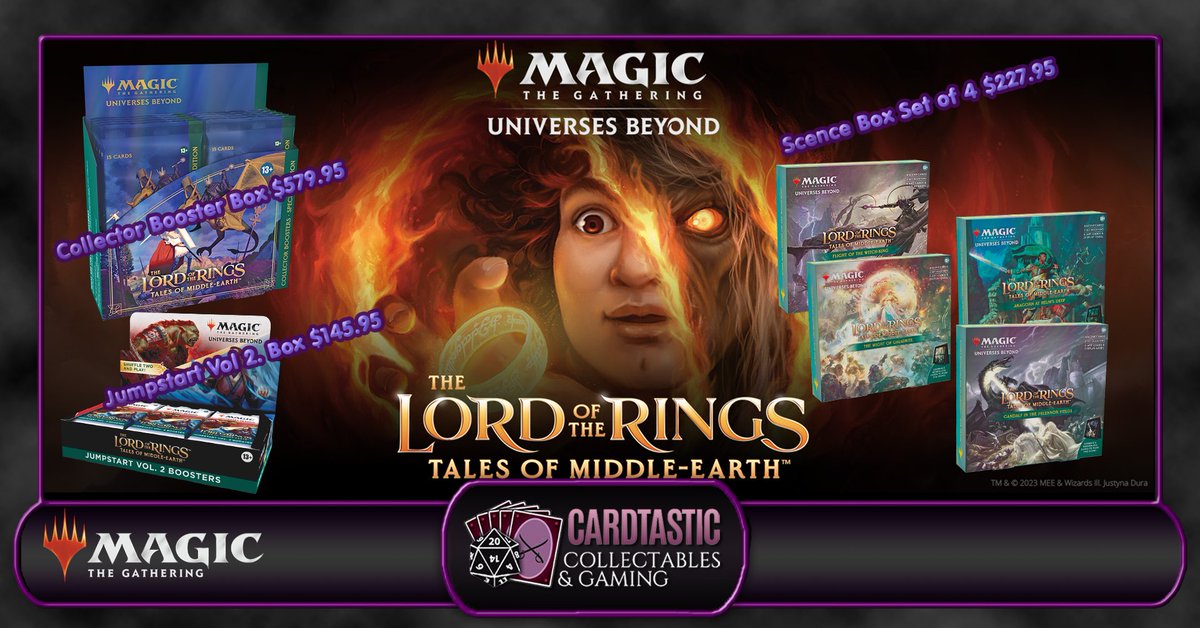 CardTastic99's tweet image. 🌟Celebrate an extraordinary Magic release this summer as you embark on a journey to Middle-earth! ✨

💫 Don't miss out on the excitement! Join us on this incredible journey to Middle-earth and experience Magic like never before. #MagicRelease #MiddleEarthChronicles