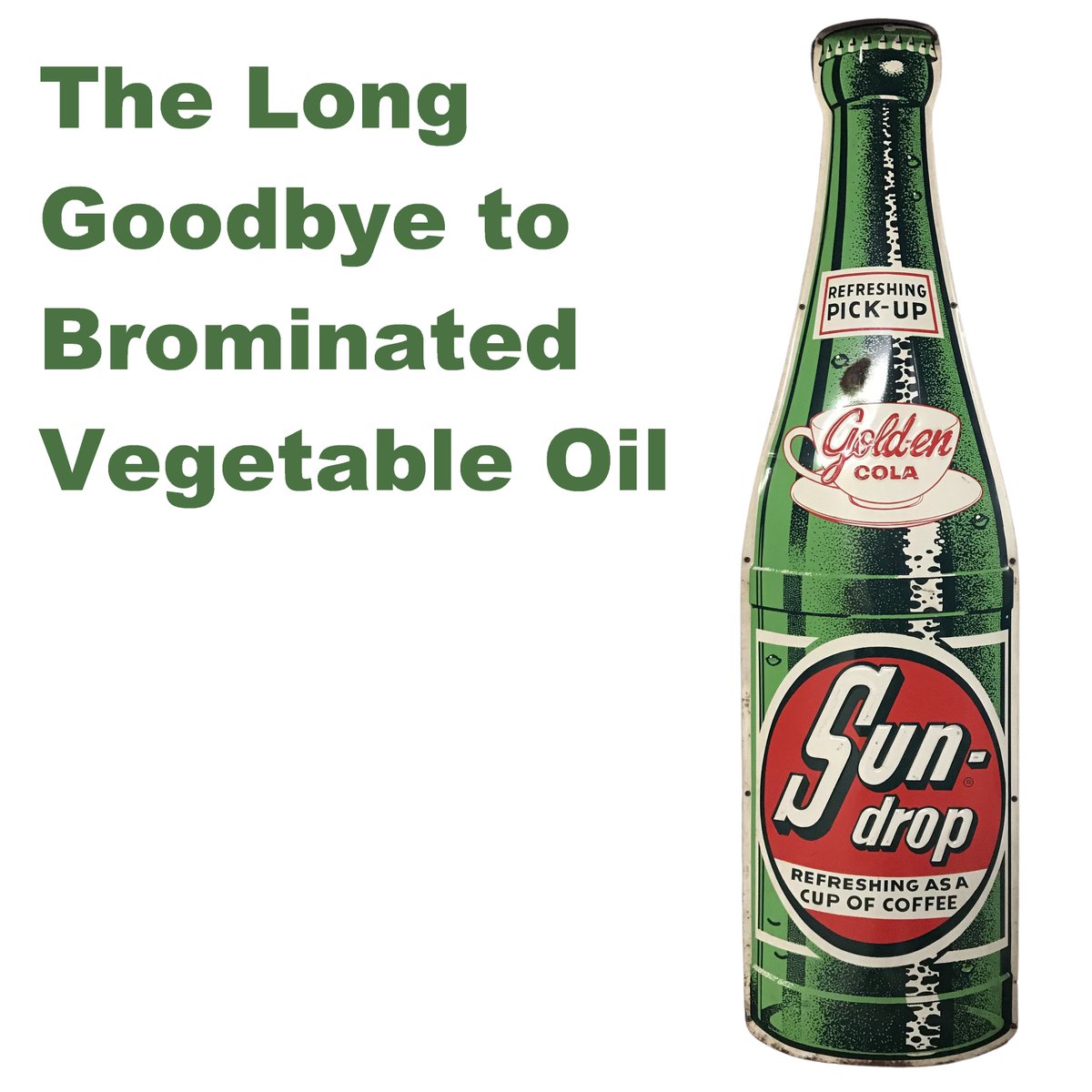 50 years ago, it was plain that #BrominatedVegetableOil is not a safe #FoodAdditive. Britain banned it. Others followed. This week, @US_FDA got around to it. We need “a more nimble process for evaluating chemicals in the food supply,” says FDA. Correct. conscienhealth.org/2023/11/the-lo…