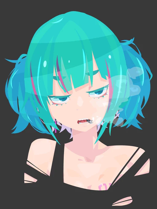 もう一回電子タバコのミク見てて。#初音ミク 