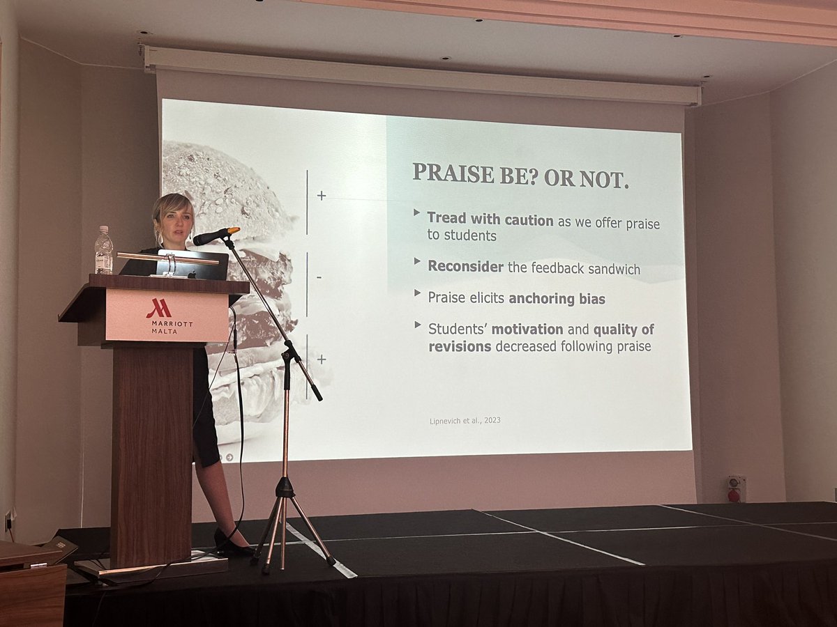 Amazing keynote by @ALipnevich at @AEAe_2000 in Malta #feedback @CUNY with provocative findings from recent studies @CUNY @AERC_UniMelb @CambPressAssess @SurreyLab @carpe_dcu @AQA @CEMO_UiO @DECE_DU @hgse