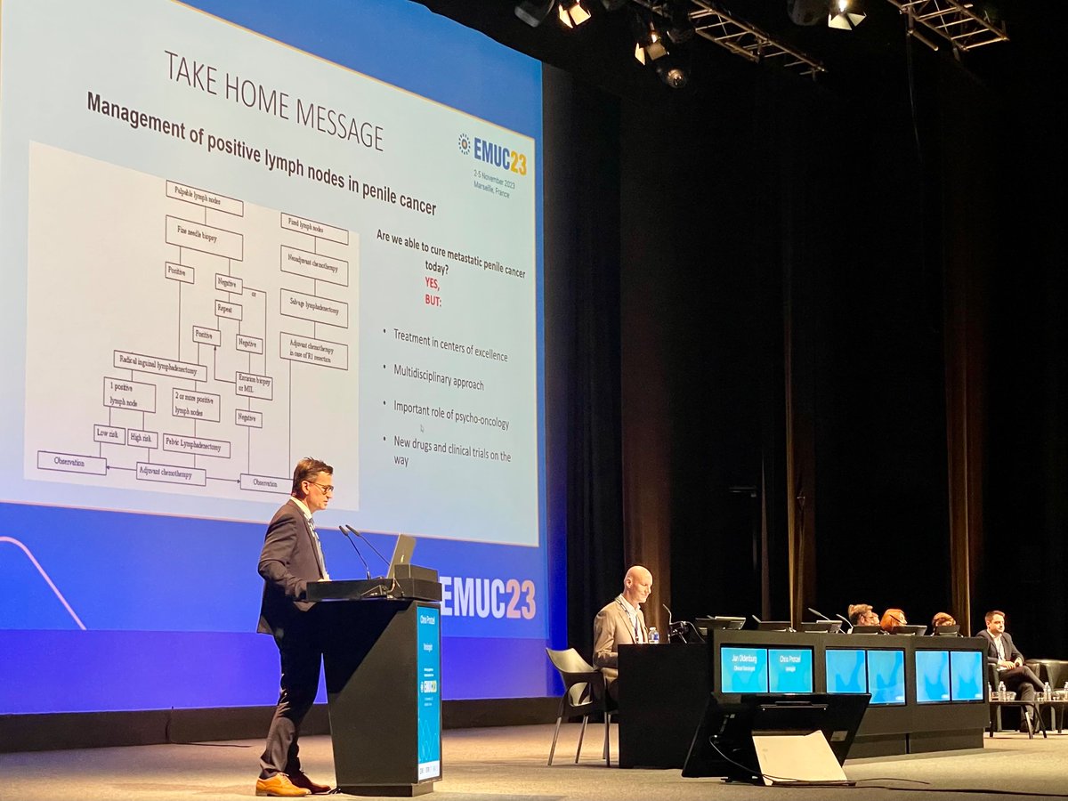 Fascinating session on #penilecancer @ #emuc23.
Key messages:

🔺Treatment in centers of excellence
🔺Multidisciplinary treatment
🔺Important role of psycho-oncology
🔺New drugs and clinical trials on the way