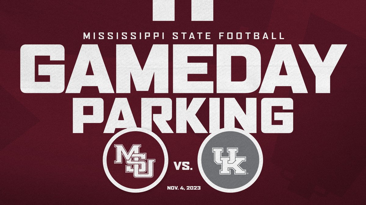 » Public parking on sale now: hailst.at/FBParkingOnSale
» Follow <a href="/HailStateFamily/">Hail State Family</a> for gameday updates on open/closed grass lots
 » Interactive Parking Map: hailstate.com/gameday