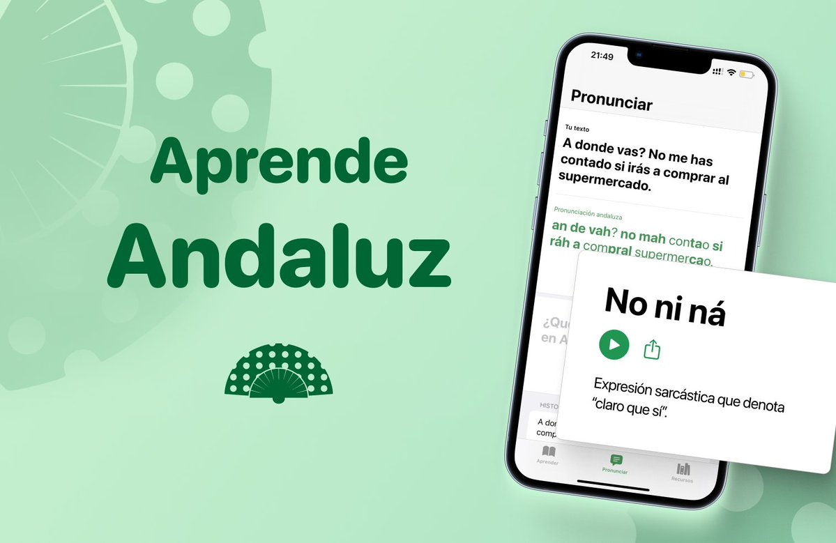 Acabo de descubrir que 'vamos a aprender andaluz' se dice 'Ama prendén dalú' en Andalucía 😂

Os invito a aprender más sobre mi tierra con esta app hecha con mucho mimo y amor ❤️