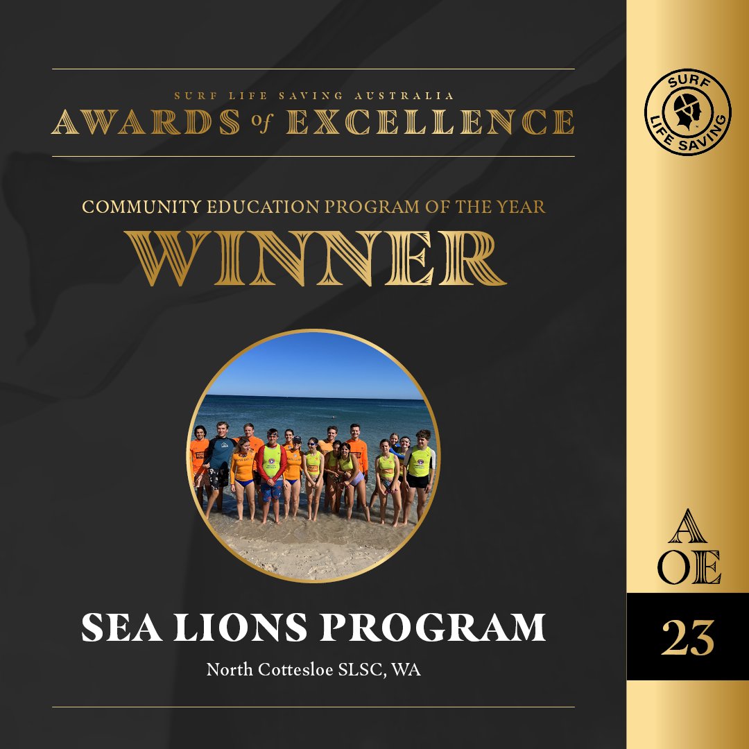 SLSAustralia's tweet photo. #AOE2023 | Well done to our National Education Award winners this evening &amp; thank you for your tireless efforts in maintaining a high standard of education across #surflifesaving!

Read more: https://t.co/q3wuXMHEsm https://t.co/dKlvpKPaNe