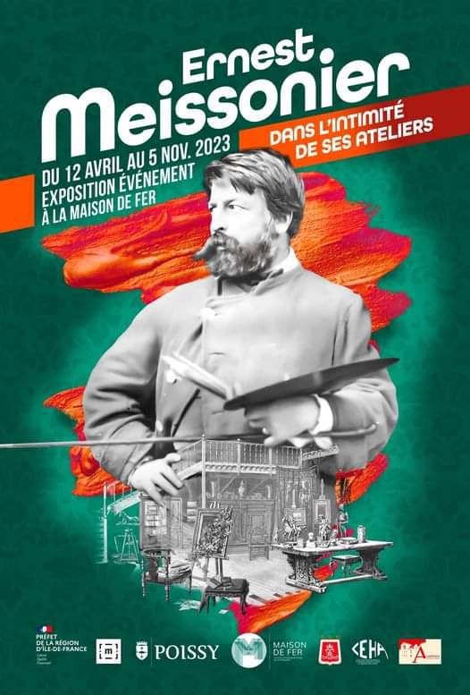 🚨 Dernier week end pour découvrir l’#Expo Ernest Meissonier dans l’intimité de ses ateliers à la #MaisondeFer <a href="/villepoissy/">Ville de Poissy</a> ✨«Des pépites exposées pour la 1ère fois : objets personnels, dessins originaux ou encore petites peintures restés dans le cercle familial…. 1/2