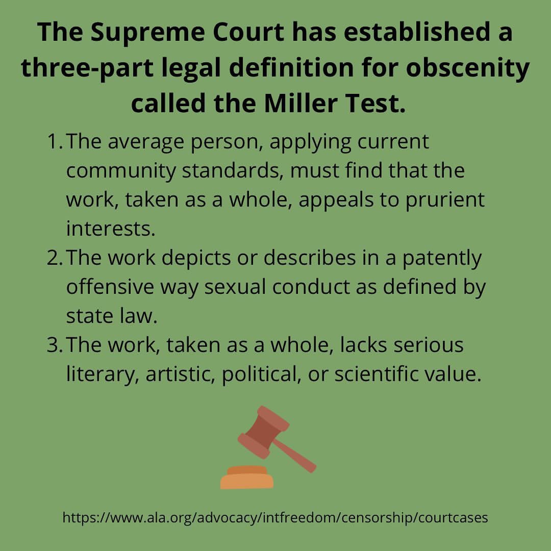 ️ Phil Bildner ️ on X: "The Miller Test is the three ...