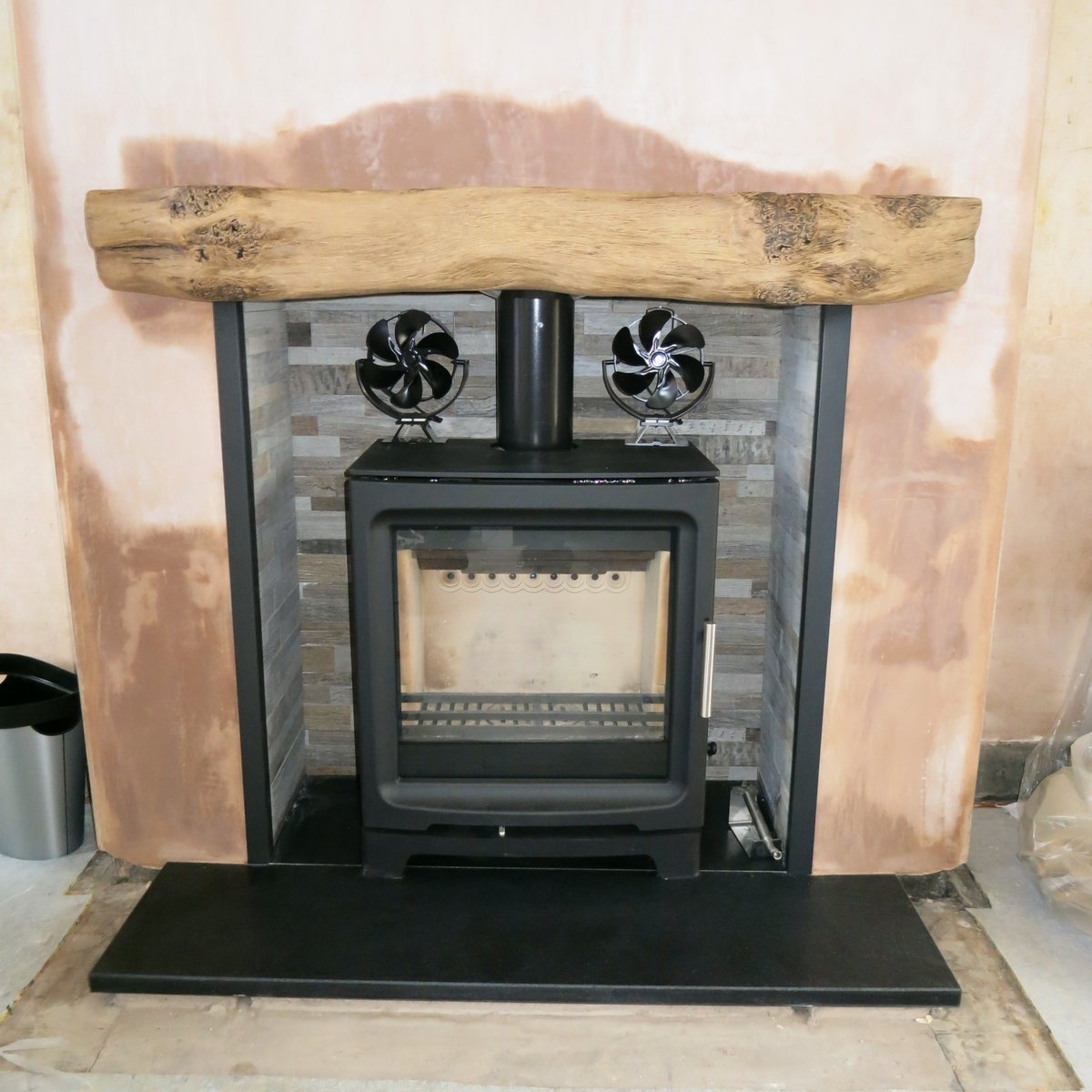 Another happy #salford client with the installation of their <a href="/cJfires/">Charlton & Jenrick</a> <a href="/ColinJohnBlair/">Colin John Blair</a> Purevision BPV5 slimline stove with <a href="/FocusFireplaces/">Focus Fireplaces Manufacturing</a> beam and <a href="/CheshireMarble/">Cheshire Marble</a> granite hearth #theheatison #Manchester
