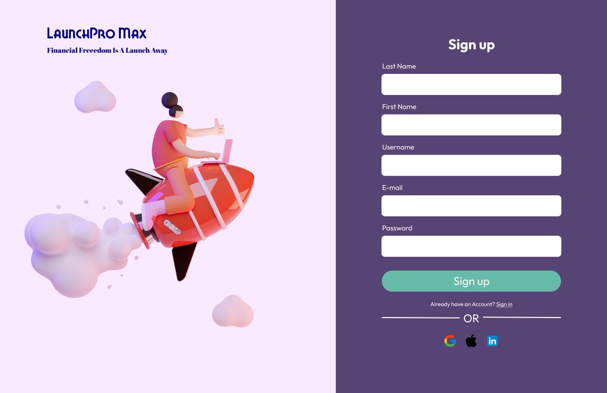 DesignerInCyber's tweet image. #DailyUI Challenge 001
Sign Up page, I designed a sign up page for a fin tech website and mobile app.