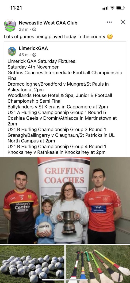 <a href="/derrymmac/">Derry McMahon</a> <a href="/LimerickCLG/">Limerick GAA</a> Apparently not <a href="/derrymmac/">Derry McMahon</a> seems to be full steam ahead for the rest of the games in the county!!!!