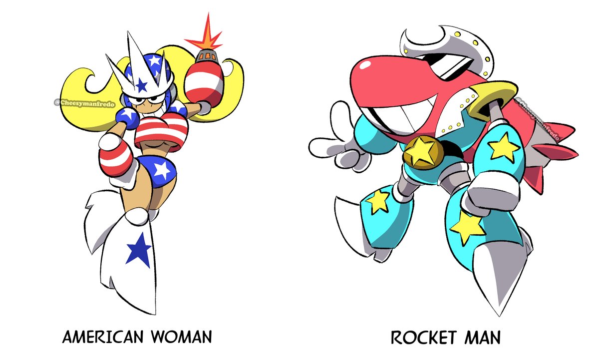 Cheesymanfredo's tweet photo. Robot Masters based on songs that have the word "man" in their title https://t.co/OHHQDcbd2i