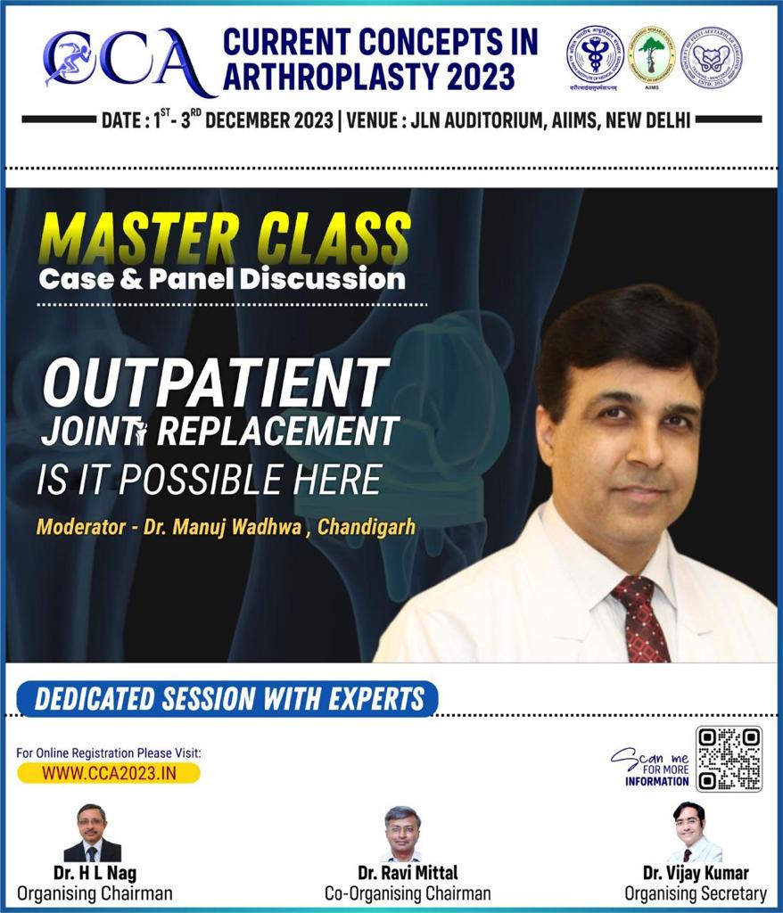 Explore the future of joint replacement with leading experts at Current Concepts in Arthroplasty 2023!

Mark your calendars! 📷
Dec 1-3, 2023, at AIIMS, New Delhi.

For more details cca2023.in. 

#CCAMasterClass #JointReplacement
#MedicalInnovation <a href="/aiims_newdelhi/">AIIMS, New Delhi 🇮🇳</a>