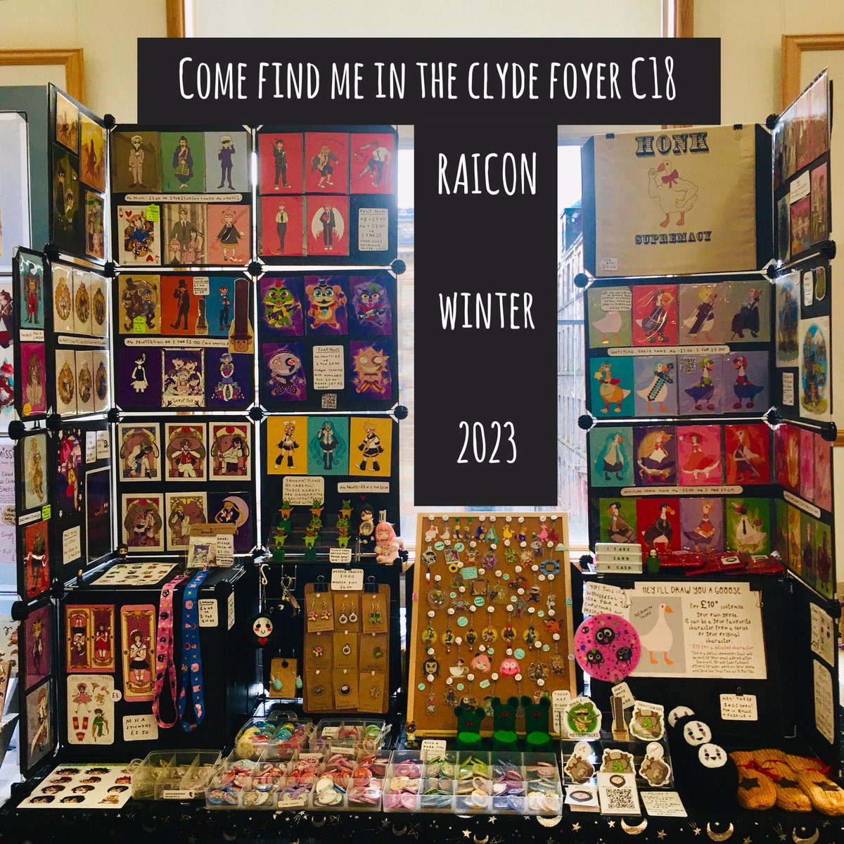 Nytastic's tweet photo. ITS RAICON TIME!!
C18!!!!! Come find me!!!
#raiconwinter #raicon2023 #raicon #atticevents #acme @Acmecomiccon #royalconcerthall #animeconvention #animemangaconvention #artistalley https://t.co/Yu3My05MO1