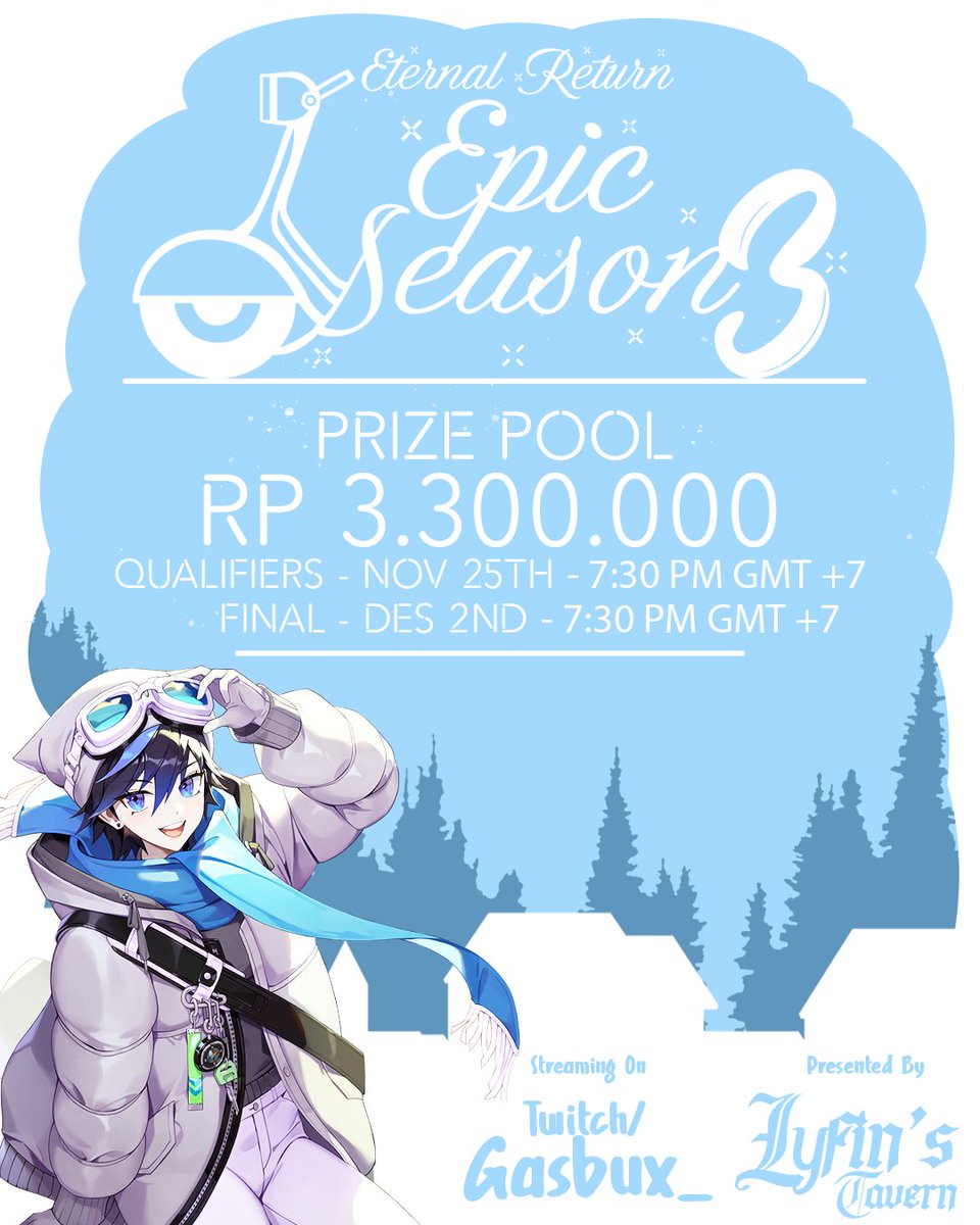 Gasbux_'s tweet image. WE FROM LYFIN TAVERN WILL RUN AN INDONESIA ERBS TOURNAMENT 

this will be our 3rd tournament! 

the tournament will be at November 25th for the qualifier
and finals will be at the December 2nd!

more info in reply!
#EternalReturn #ERBS #BRINGBACKSEASERVER