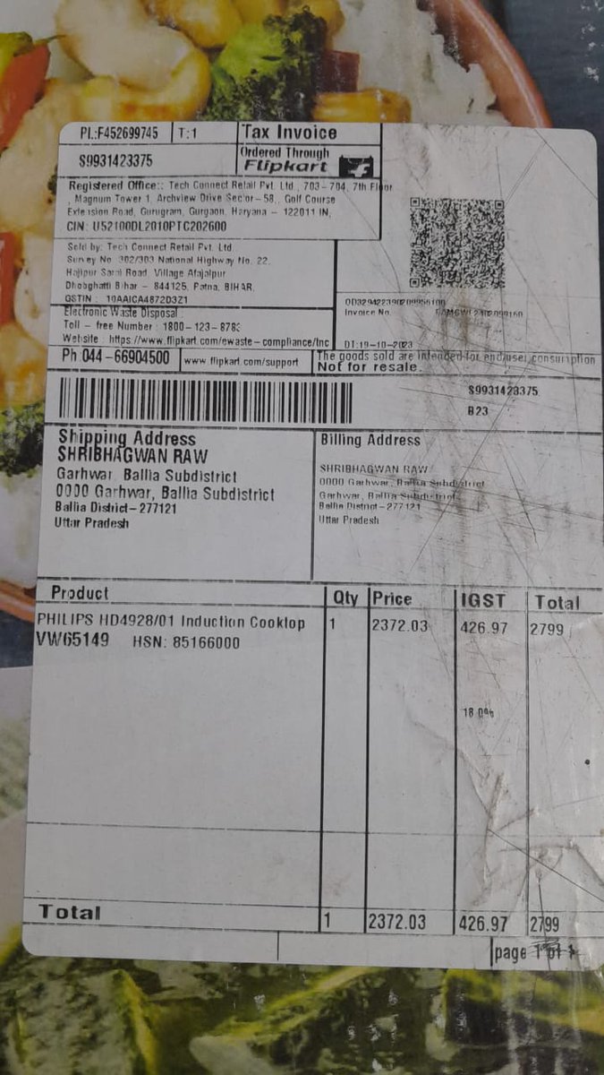 masupankit's tweet photo. I will receive damage product Philips induction I will try to return. My Flipkart account will blocked through Flipkart I'd shribhagwanraw4@gmail.com
@flipkartsupport @Flipkart https://t.co/MVazsNCFdj