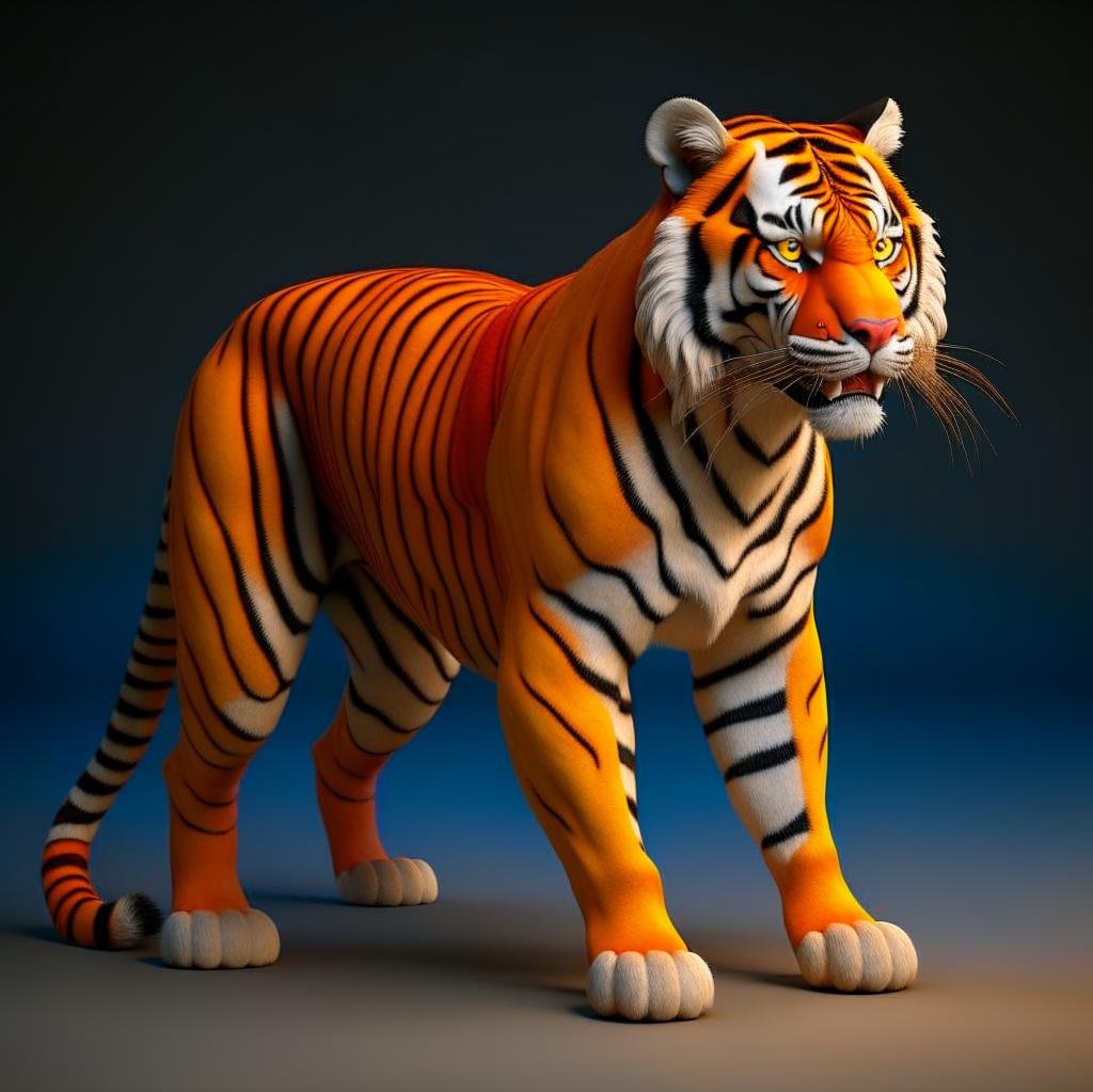 Look at my drawing #NFTs #opensea #Ethereum #MATIC #polygon #art #3d #BNB #Bitcoin #Tiger3