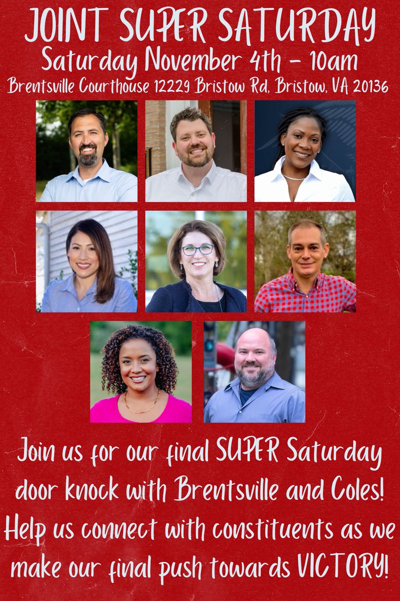 Last Saturday of Door knocking! Come join us!