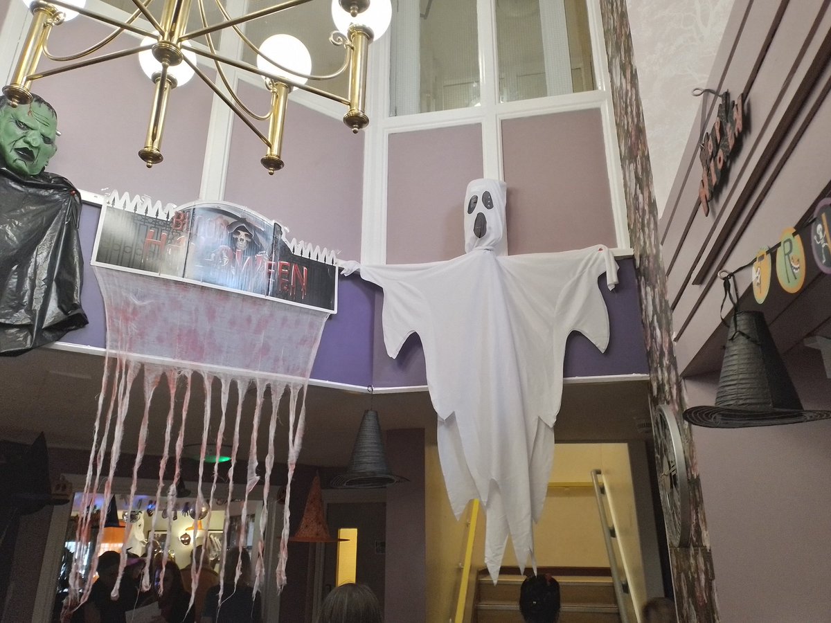 ProspectHouse99's tweet photo. Halloween second party at Prospect House, Great to see all in costumes and great decoration, thanks to all staff involved, great job! https://t.co/ZGKHIHP4ak